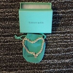 Tiffany & Co. 18k Yellow Gold & Silver 925 Rope Bracelet 7”